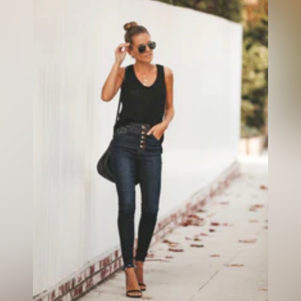 Ozark Dark Wash High Rise Skinny